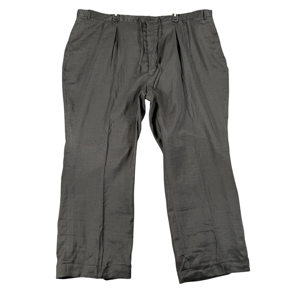 Successo Uomo By Phita Drawstring 100% Linen Trousers Men 5XL 52x32 Beach Casual